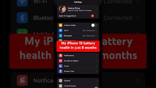 iPhone battery health in just 8 months 🪫 #iphone #iphone13 #iphonebatteryhealth #iphonebattery