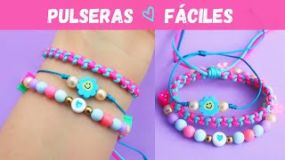 Como hacer pulseras fáciles y rápidas para vender o regalar / Pulseras Aesthetic de moda