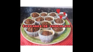 cómo hacer cupcakes de chocolate con chispas . súper fáciles 😃