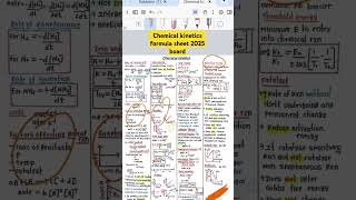 Chemical kinetics 12th || formulasheet 2025 board | #shorts #cbse #formulasheet #chemical_kinetics