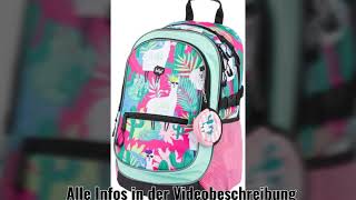 Baagl Bester Schulrucksack für Mädchen - Schulranzen für Kinder - ergonomischr Schulranzen Llamas