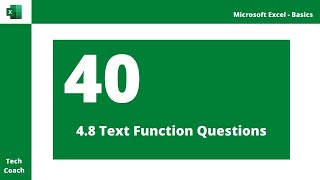 Text Function Questions in Excel | Text functions Practice Exercise Excel