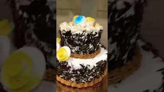 Amazing Black Forest cake design #shorts #chocolatecake #ytshorts #decoration￼ #blackforestcake