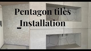 Pentagonal tiles installatio, How to plan and install pentagon tiles.