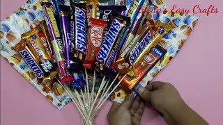 Easy Chocolate Bouquet| How To Make Chocolate Bouquet | Chocolate Bouquet Tutorial | DIY | Gift Idea