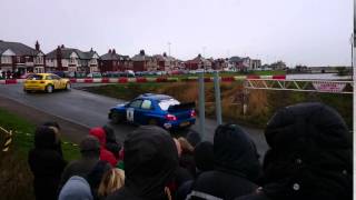 Andrew Fenwick in a Proton S2000 followed by Chris Ford in a Subaru Impreza WRC