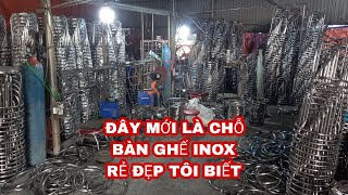 BÀN GHẾ ĐÔN .THANG .CỌC TREO QUẦN ÁO  INOX ĐẸP BỀN RẺ