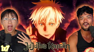 HIS EYES! | Girlfriend Reacts To Jujutsu Kaisen 1x7!