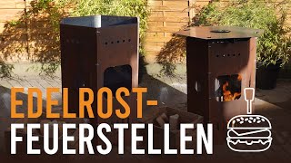 Edelrost Feuerstellen für den Garten | Edelrost Feuertonne & Zubehör