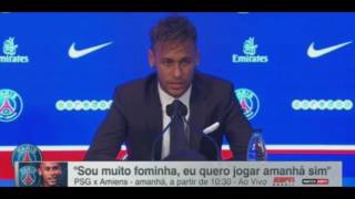 APRESENTAÇÃO DE NEYMAR NO PSG! VEJA SUA RESPOSTA SURPREENDENTE!