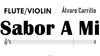 Sabor A Mi Flute Violin Third Position Sheet Music Backing Track Partitura