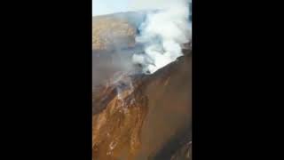 Excellent Close Up Of The Main Vent Of La Cumbre Vieja La Palma