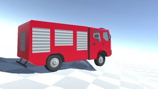 Unity fire truck game - suspension and mirror collision