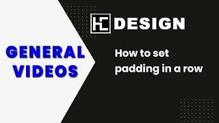 How to set padding in a row