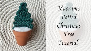 Macrame Potted Christmas Tree Tutorial 🌲