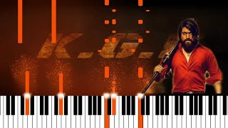 KGF THEME SONG Piano Tutorial ( With MIDI/Sheet ) | Sandalwood | Yash | Sanjay Dutt | Rishabh D A