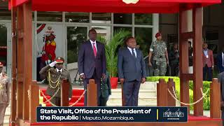 PRESIDENT RUTO ARRIVES IN MAPUTO, MOZAMBIQUE FOR A STATE VISIT.