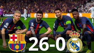 MESSI, RONALDO, MBAPPE, NEYMAR, ALL STARS | BARCELONA 26-0 REAL MADRID