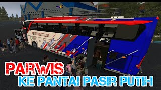 BUSSID V 3.7.1 PARIWISATA KE PANTAI PASIR PUTIH LIVERY NAGITA TRANS// part 1 Gameplay android