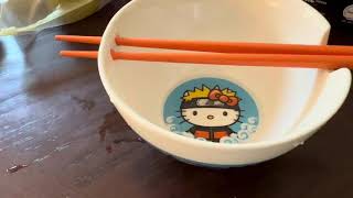 Review of Bioworld Naruto -Sanrio Collaboration 20 oz Ramen Bowl + Chopsticks