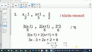 Törtegyütthatós egyenletek - 7.osztály, matematika