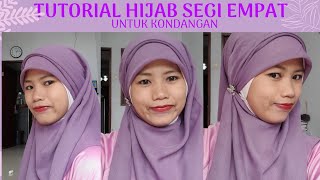 TUTORIAL HIJAB SEGI EMPAT UNTUK KONDANGAN