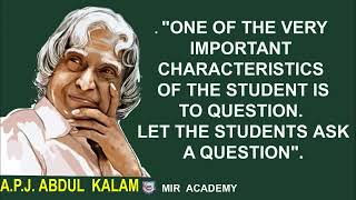 DR. APJ ABDUL KALAM QUOTES -9 ,MOTIVITIONAL SPEECH,  MIR ACADEMY ,MIR MIRAJ