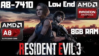 Resident Evil 3 | A8-7410 | R5 iGPU 1GB | 8GB RAM DDR3 | Lenovo G41-35 | Gameplay PC Benchmark