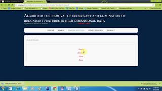 Algorithm for removal of irrelevant and elimination of redundant features in high dimensional data