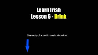 Learn Irish - Lesson 6 (Drink)