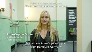 Anne-Sophie Oppor, Student Ambassador MA Media Studies: Digital Cultures   2022-2023