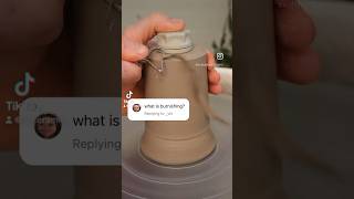 A nice way to make pots smoother 😊 #ceramics #pottery #clay #stoneware