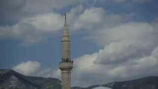 Mostar: il ponte e l'appello alla preghiera musulmana