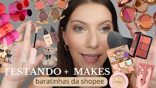 COMPRINHAS DE MAKE BARATINHA DA SHOPEE 👀 | Testei tudo da loja Choice official shop