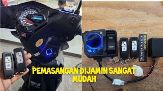 cara pasang keyless honda tipe custom, pemasangan tanpa coak body tanpa potong kabel ori