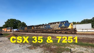 Before & After Rebuilding - Rough Looking CSX 35 Leads CSX 7251