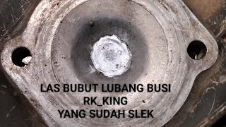 proses bubut blok head RX KING//perbaikan lubang busi