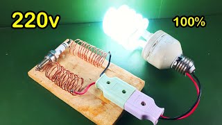 How To Make Generator Coil Free Energy 220v Using Spark Plug With Copper Wire