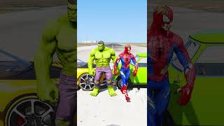 GTA V : HULK VS ZOMBIE SPIDERMAN MATCH, WHO IS RICHER 🤑 #shorts #gta5