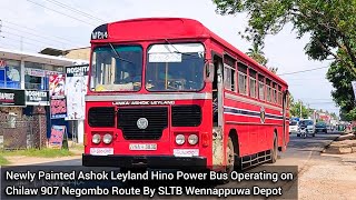 Old Ashok Leyland Hino Power Bus Operating by SLTB Wennappuwa Depot at Chilaw 907 Negombo Route