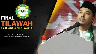 STQH IX & MQK II | Final Tilawah Dewasa | Kab. Polewali Mandar