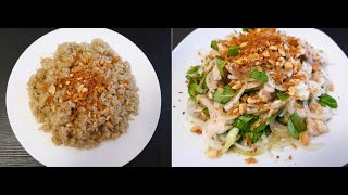 Relaxing cooking I Mung bean sticky rice and chicken salad