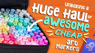 A HUGE HAUL OF 120 OHUHU MARKERS! + First Impressions + Trying them out!!