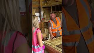 Barbie learns how to make a fence panel! #wood #fencepanels #woodworking #fence