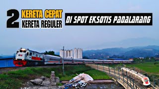 DUA KERETA API BERMANUVER DI SPOT EKSOTIS ‼️Wow Keren Hunting Dengan Alam Pegunungan Indah ‼️#train