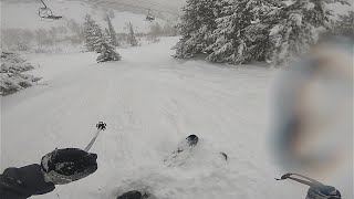 Skiing Deep Powder With No Lift Lines