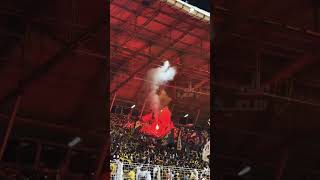 جنون جماهير #الاتحاد في ملعب الشرائع امام #الوحدة 🔥