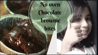 Yummy Chocolate Brownie Bites |  No oven No egg chocolate brownie bites